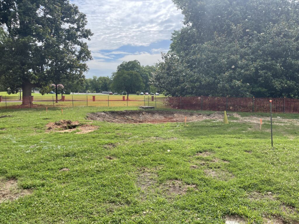 Winthrop_Campus Fountain construction_1
