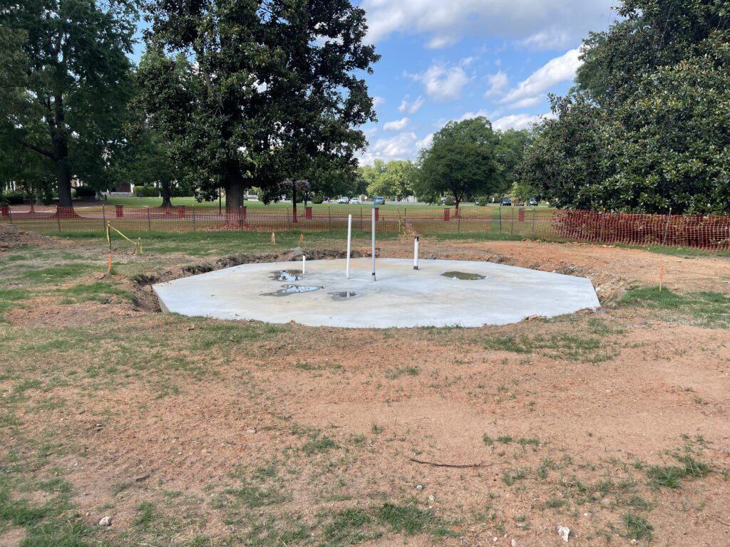 Winthrop_Campus Fountain construction_2